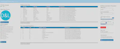 Screenshot of the first verison of the demo app.