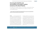 Ensuring the Visibility and Accessibility of European Creative Content on the World Market: The Need for Copyright Data Improvement in the Light of New Technologies